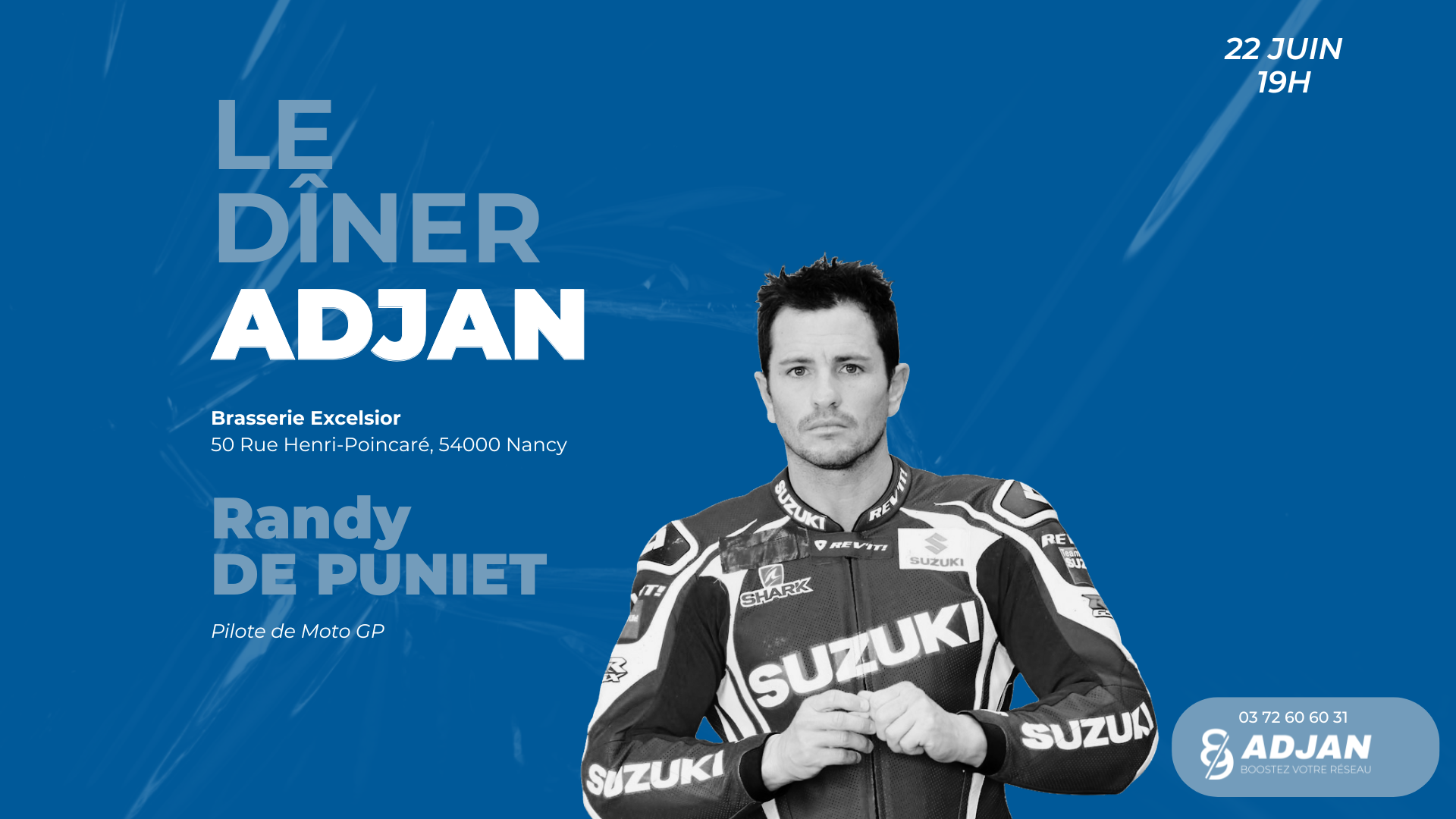 Carton d'invitation Randy DE PUNIET - Diner